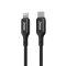 USB data kabl Superior SU-K105 Cink 27W 3A Type-C na Lightning 1m crni (MS).