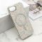 Futrole GLAM GLOW MagSafe za iPhone 16e srebrna (MS).