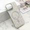 Futrole GLAM GLOW MagSafe za iPhone 16 Pro Max (6.9) srebrna (MS).