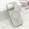 Futrole GLAM GLOW MagSafe za iPhone 16 Pro (6.3) srebrna (MS).