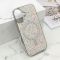 Futrole GLAM GLOW MagSafe za iPhone 16 (6.1) srebrna (MS).