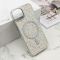 Futrole GLAM GLOW MagSafe za iPhone 13 (6.1) srebrna (MS).