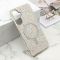 Futrole GLAM GLOW MagSafe za Samsung A566 Galaxy A56 5G srebrna (MS).