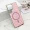 Futrole GLAM GLOW MagSafe za Samsung S928 Galaxy S24 Ultra 5G roze (MS).