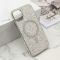 Futrole GLAM GLOW MagSafe za iPhone 11 (6.1) srebrna (MS).