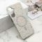 Futrole GLAM GLOW MagSafe za Samsung A166 Galaxy A16 5G srebrna (MS).
