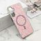 Futrola GLAM GLOW MagSafe za Samsung A166 Galaxy A16 5G roze (MS).