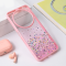 Futrola Frame Glitter za Xiaomi Redmi 14C roze.