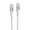 USB data kabl Superior SU-K151 pleteni Fast 60W 3A Type-C na Type-C 1m beli (MS).