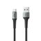 USB data kabl Superior SU-K108 pleteni Fast 27W 3A USB A na Type-C 2m crni (MS).