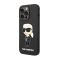 Futrola Karl Lagerfeld Liquid Silicone Case Ikonik Nft za iPhone 15 Pro (6.1) crna Full ORG (KLHCP15LSNIKBCK) (MS).