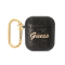 Futrola Guess za Airpods 1/2 PU Glitter Flake crna (GUA2HGGSHK).