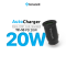 Auto punjac Teracell Evolution TC-10 PD 20W, USB QC3.0 15W sa Type C kablom crni.