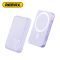 Power Bank baterija Magsafe REMAX Usion Series RPP-65 PD 20W + QC 15W Fast Charging 10000mAh ljubicasti.