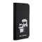 Futrola Karl Lagerfeld Saffiano BP Nft Karl&Choupette za iPhone 15 crna (KLBKP15SSANKCPK).